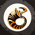 Tiger zodiac sign. Zodiac icon. Vector illustration. AI Generated