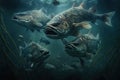 Tigerfish Fish Underwater Lush Nature by Generative AI