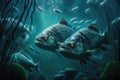 Tigerfish Fish Underwater Lush Nature by Generative AI