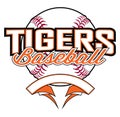 Tigers Baseball Design With Banner and Ball