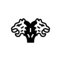 Black solid icon for Tigers, cougar and wildcat