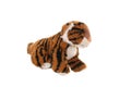 The tigger is a plush toy on a white background.