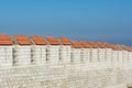 Tighina fortress wall against blue sky in November