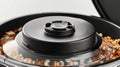 The tight lid of the food processor ensuring that ingredients stay contained and messfree Royalty Free Stock Photo