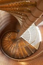 Spiral Staircase inside a Coastal Ocean Lighthouse Building Royalty Free Stock Photo