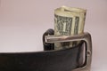 Tighten your belt around your money Royalty Free Stock Photo