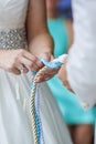 Tighting the knot Royalty Free Stock Photo