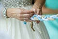 Tighting the knot Royalty Free Stock Photo