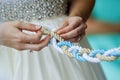 Tighting the knot Royalty Free Stock Photo