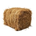 A Tightly Packed Hay Bale Isolated on a Black Background Royalty Free Stock Photo