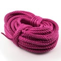 A tightly woven magenta rope the solid material perfect for tying knots. Trendy color of 2023 Viva Magenta.. AI