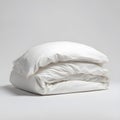 Tightly Woven Percale Bedding Piece Matte Finish Elevated Angle White Background Royalty Free Stock Photo