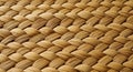 Tightly woven straw mat featuring a herringbone pattern. The interlaced design Royalty Free Stock Photo