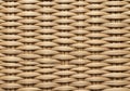Tightly woven wickerwork pattern features parallel bands of light Royalty Free Stock Photo