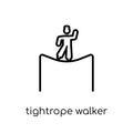 Tightrope walker icon from Circus collection.