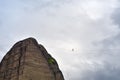 Tightrope walker in Meteora, Greece Royalty Free Stock Photo