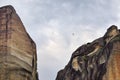 Tightrope walker in Meteora, Greece