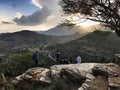 Tigray, Ethiopia - 14 August 2018. : People in a small town in Tigray region of Ethiopia, in a mountainous landscape