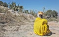 Monk in yellow robe