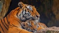 Tigress with her cub