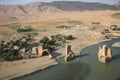 Tigris River and Hasankeyf Village Royalty Free Stock Photo