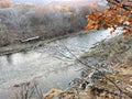 Tigrovaya River in autumn in the evening. Russia, Primorsky Krai, Partizansky district