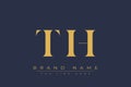 TIH abstract letter logo design Royalty Free Stock Photo