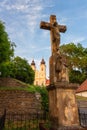 Tihany Abbey, the Benedictine monastery, architectural landmark over the Balaton lake, outdoor travel background, Hungary