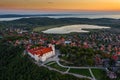 Tihany, Hungary - Aerial panoramic view of the famous Benedictine Monastery of Tihany Tihany Abbey, Tihanyi Apatsag