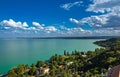 Tihany, Hungary - Aerial panoramic view of the famous Lake Balaton