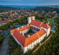 Tihany, Hungary - Aerial view of the famous Benedictine Monastery of Tihany Tihany Abbey, Tihanyi Apatsag