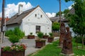 Tihany, Hungary - 06.10.2019 : Folkloric old houses in Tihany,on the northern shore of Lake Balaton