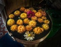 Marigold Flowers for Tihar Deepawali festival and Newari New Year in Kathmandy