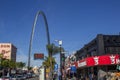 Tijuana Baja California, Mexico - January 18, 2020. view of the arch and clock from the avenida revolucion in tijuana one of the