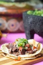 Tijuana grilled beef tacos, Mexican carne asada tacos