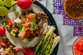 Tijuana tacos, carne asada with copy space Royalty Free Stock Photo