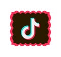 Tik tok application. Tiktok Social media network. TikTok is a popular video-sharing social networking service. Tik Tok logo .