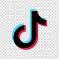 Tik Tok logo. Social media sign. Tik Tok icon on transparent background - vector