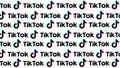 Tik tok social network pattern for background. Vector