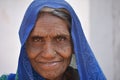 Closeup portrait of an old indian woman at her village. Royalty Free Stock Photo