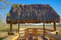 tiki hut in the wild Royalty Free Stock Photo