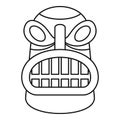 Tiki idol head icon, outline style Royalty Free Stock Photo