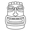 Tiki idol mask icon, outline style Royalty Free Stock Photo