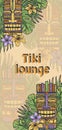 Tiki lounge. Summer surfing bar tropical poster