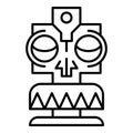 Tiki mask idol icon, outline style Royalty Free Stock Photo