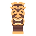 Tiki mask totem icon cartoon vector. Canada animal