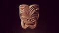 Tiki Mask Traditional Hawaiian Vintage Polynesian Tribal Wooden Carving Totem Face Royalty Free Stock Photo