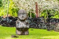Tiki sculture in tahiti Royalty Free Stock Photo