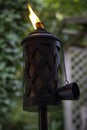 tiki torch burning night heat Royalty Free Stock Photo