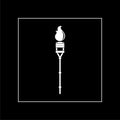 Tiki torch icon. Clipart image isolated on dark background Royalty Free Stock Photo